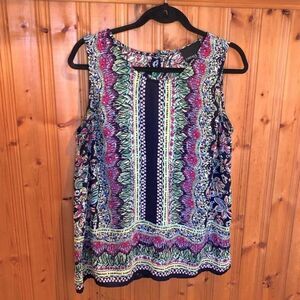 Cynthia Rowley Sleeveless Blouse Size Large
